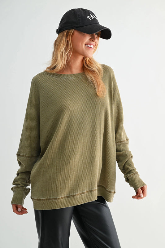 waffle pullover