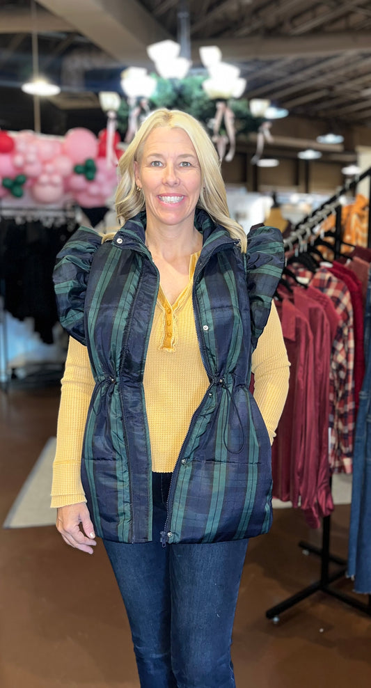 Plaid Vest Large